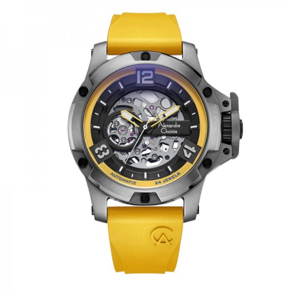 Alexandre Christie AC 6295 Yellow Automatic Skeleton MTRTPBAYL